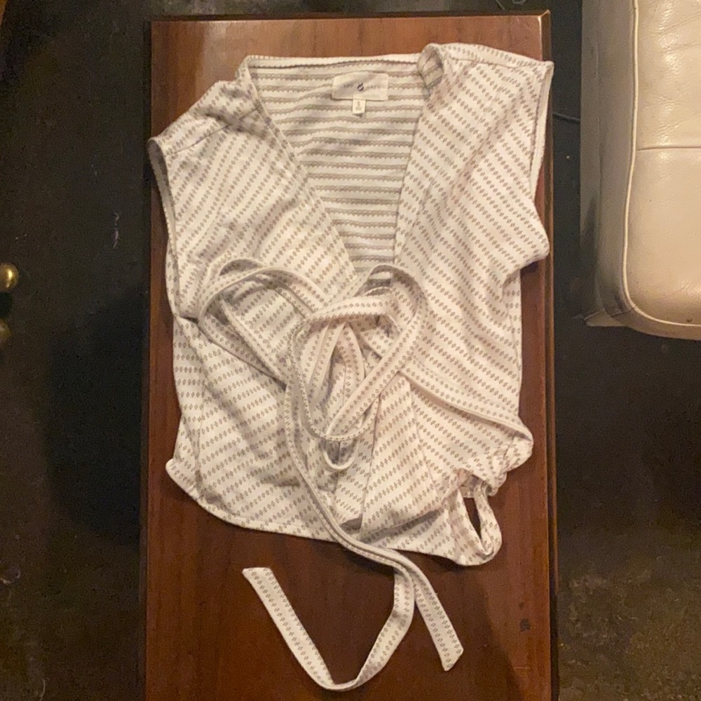 Lou & Grey Wrap Tie Crop Top